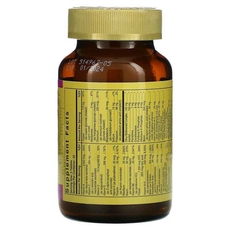 Solgar, Female Multiple, 60 Tablets 33984591981