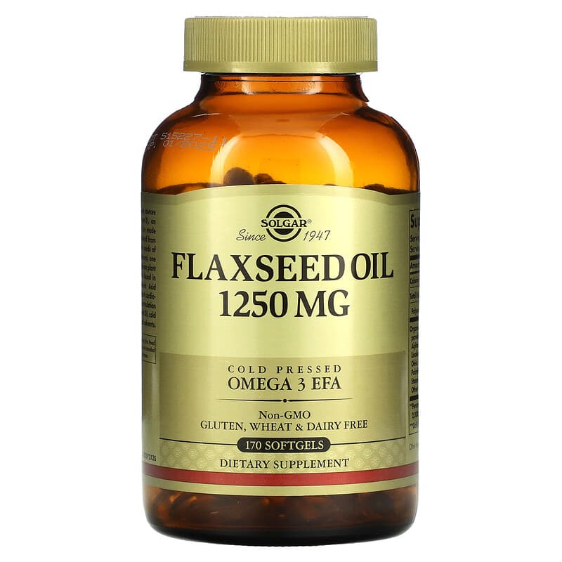 Solgar Flaxseed Oil 625 mg 170 Softgels 33984303928