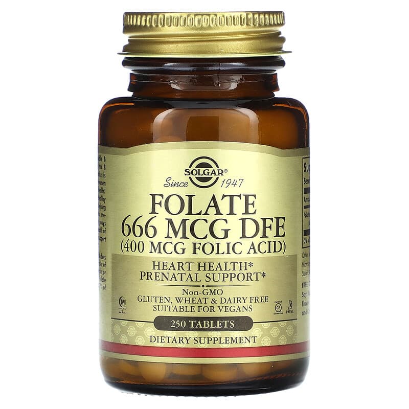 Solgar Folate 400 mcg 250 Tablets 33984010819