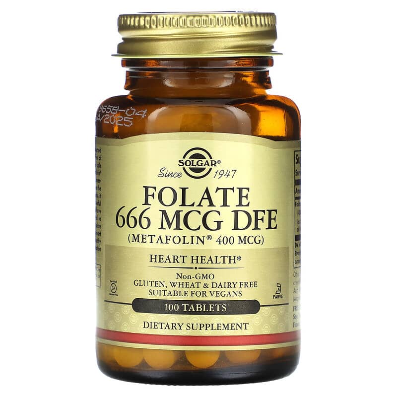 Solgar Folate 666 mcg DFE 100 Tablets 33984019416