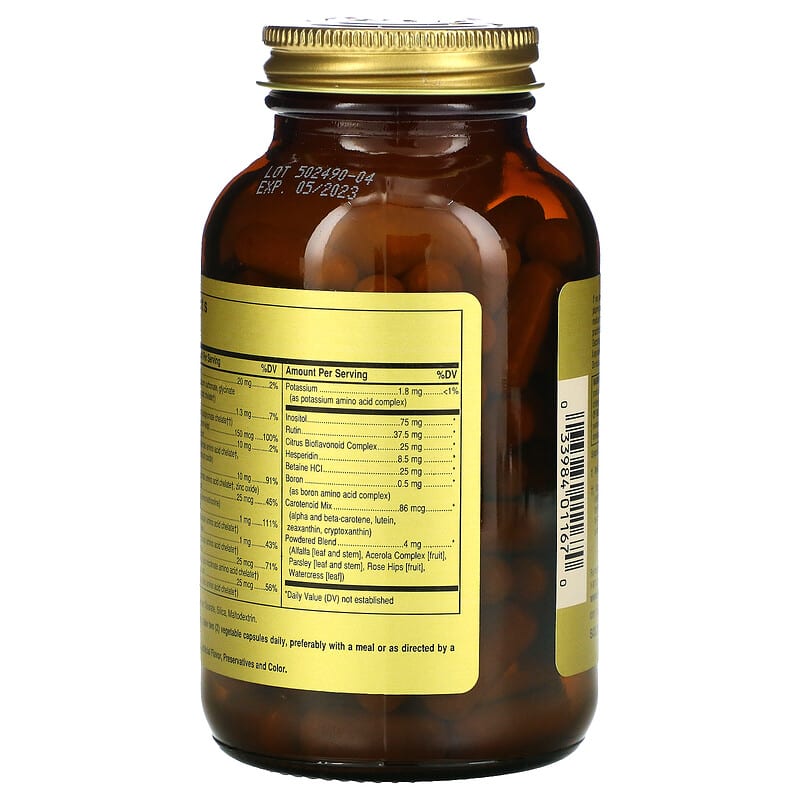Solgar, Formula V, VM-75, Multiple Vitamins with Chelated Minerals, 120 Vegetable Capsules 33984011670