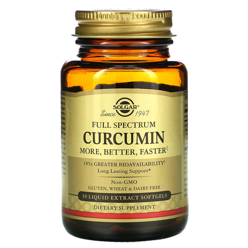 Solgar, Full Spectrum Curcumin, 30 Liquid Extract Softgels 33984595972