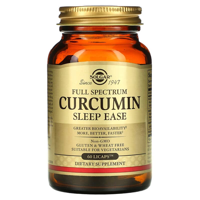 Solgar, Full Spectrum Curcumin, Sleep Ease, 60 Licaps 33984005525