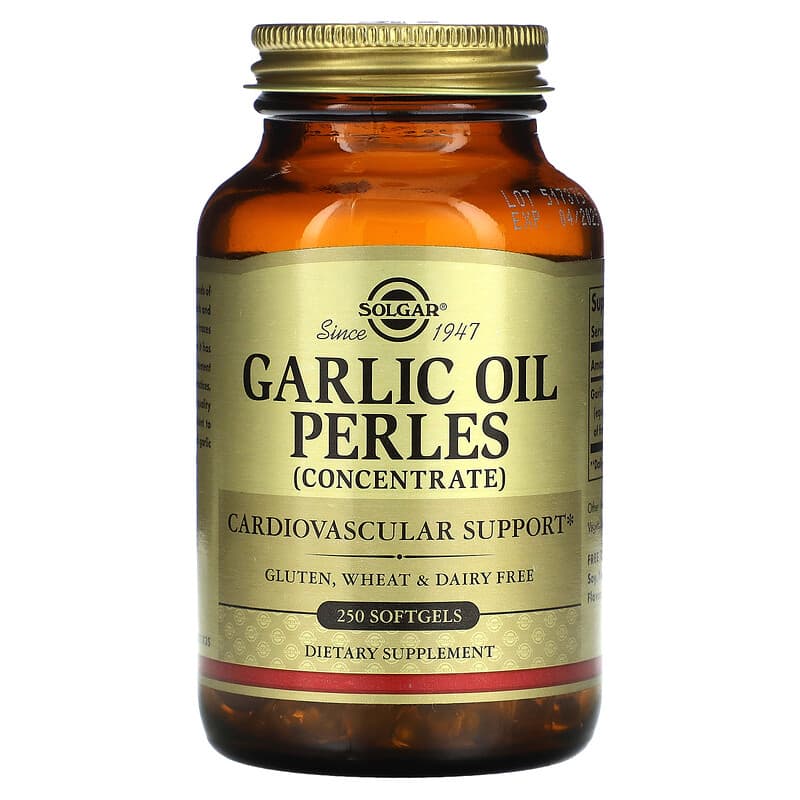 Solgar Garlic Oil Perles Concentrate 250 Softgels 33984012219