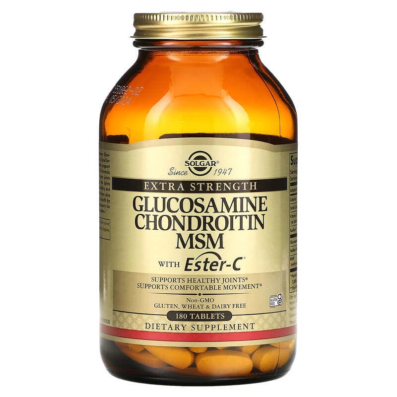 Solgar Glucosamine Chondroitin MSM with Ester-C 180 Tablets 33984012721