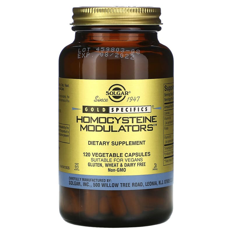 Solgar Gold Specifics Homocysteine Modulators 120 Vegetable Capsules 33984014114