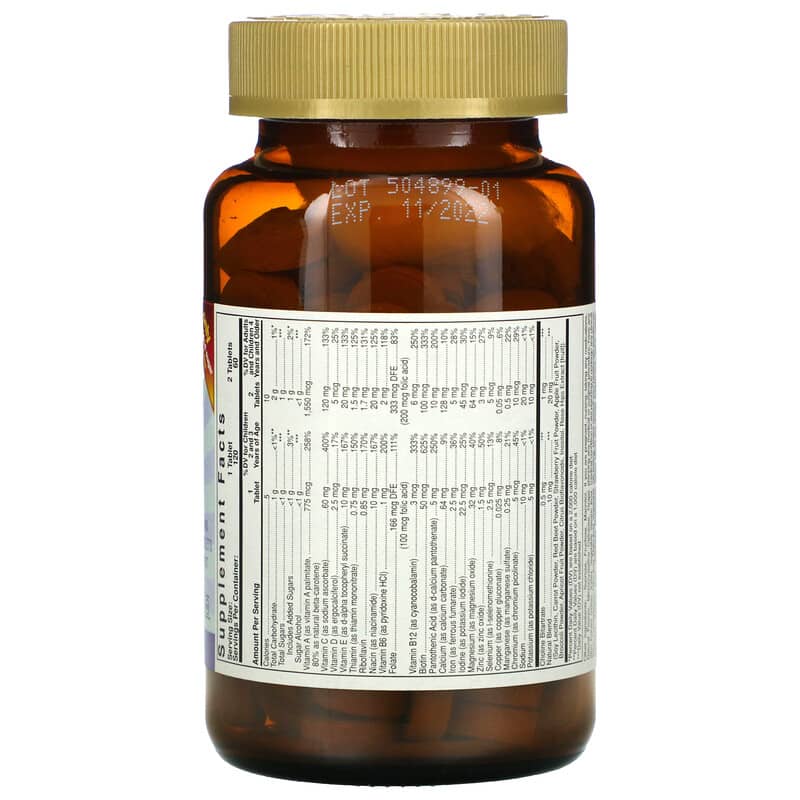 Solgar, Kangavites, Complete Multivitamin & Mineral Children's Formula, Bouncin' Berry , 120 Chewable Tablets 33984010161