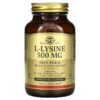 Solgar L-Lysine Free Form 500 mg 100 Vegetable Capsules 33984016811