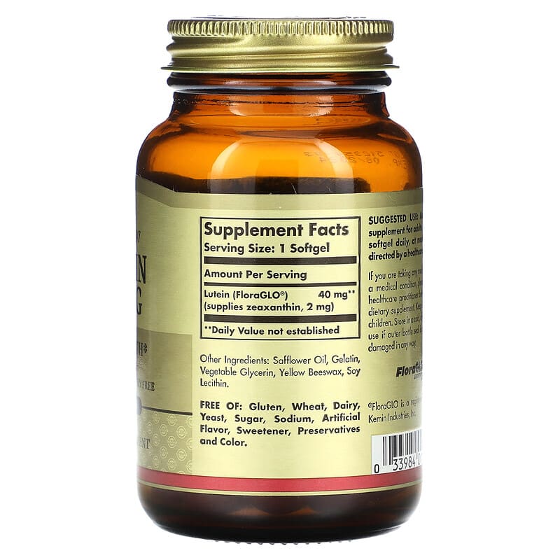 Solgar, Lutein, 40 mg, 30 Softgels 33984016774