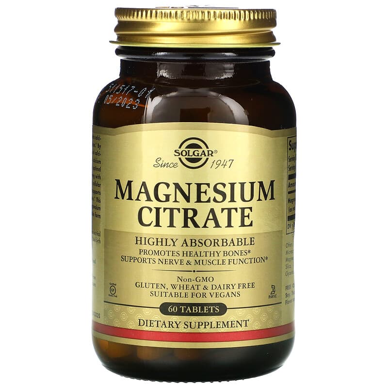 Solgar Magnesium Citrate 60 Tablets 33984592049