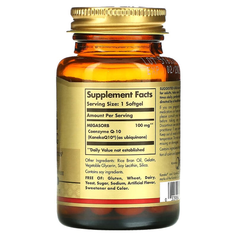 Solgar, Megasorb CoQ-10, 100 mg, 90 Softgels 33984009141