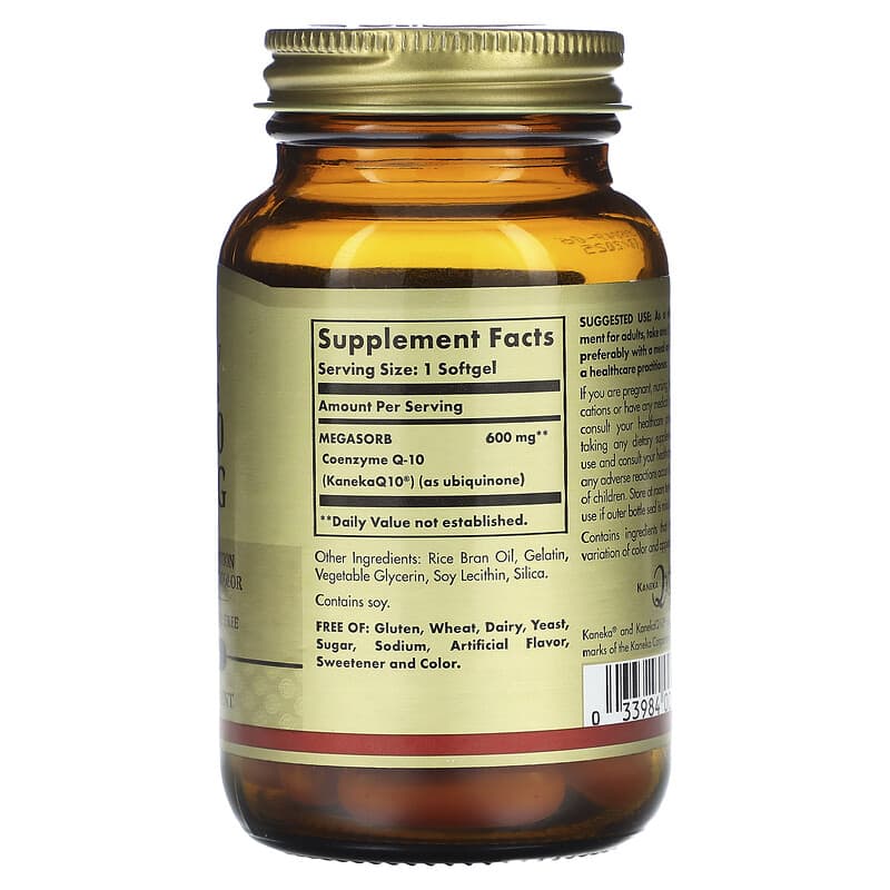 Solgar, Megasorb CoQ-10, 600 mg, 30 Softgels 33984009707