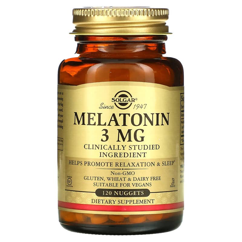 Solgar Melatonin 3 mg 120 Nuggets 33984019355