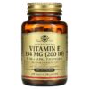 Solgar Natural Source Vitamin E 134 mg (200 IU) 100 Softgels 33984034815