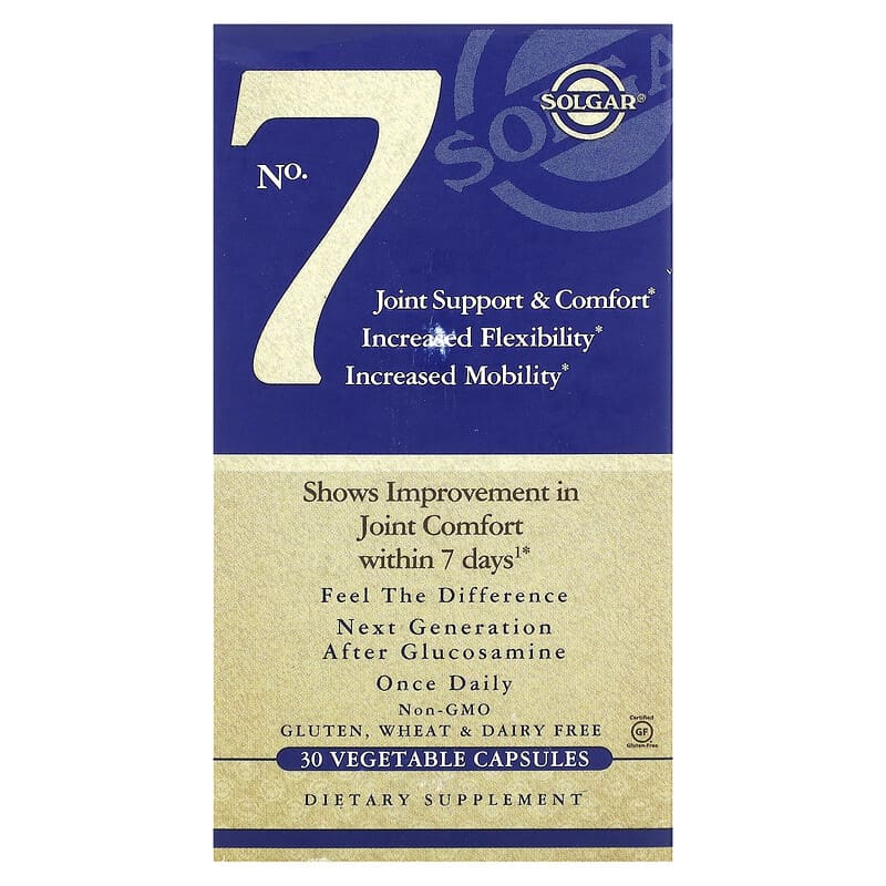Solgar No. 7 Joint Support & Comfort 30 Vegetable Capsules 33984504974