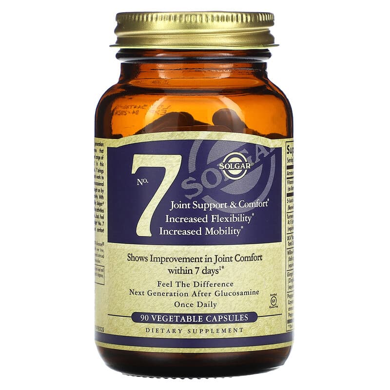 Solgar, No. 7, Joint Support & Comfort, 90 Vegetable Capsules 33984504981