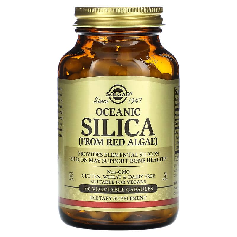 Solgar Oceanic Silica From Red Algae 100 Vegetable Capsules 33984025714