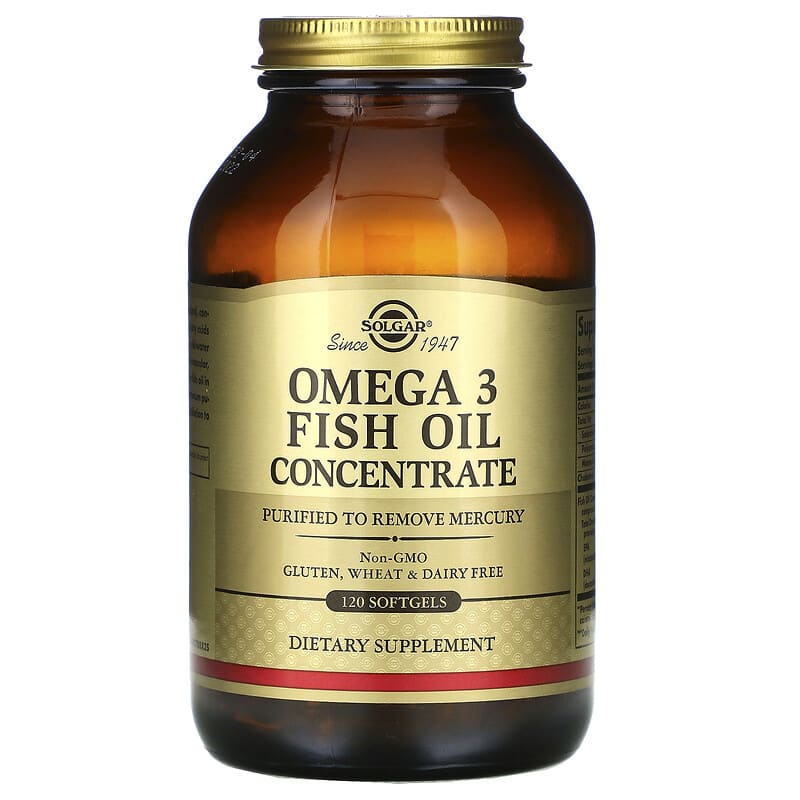 Solgar Omega-3 Fish Oil Concentrate 120 Softgels 33984017887