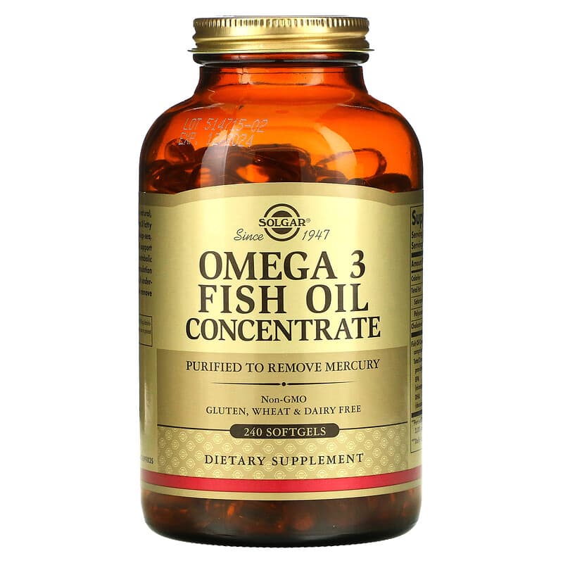 Solgar Omega 3 Fish Oil Concentrate 240 Softgels 33984016996