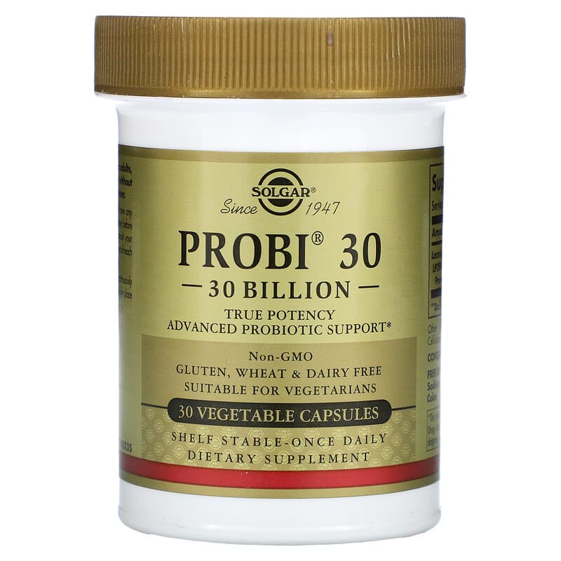 Solgar, Probi 30, 30 Billion, 30 Vegetable Capsules 33984539259