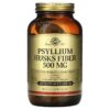 Solgar Psyllium Husks Fiber 500 mg 200 Vegetable Capsules 33984023154