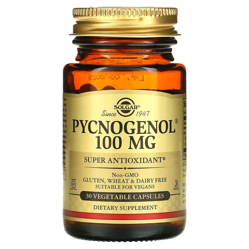 Solgar Pycnogenol 100 mg 30 Vegetable Capsules 33984023062