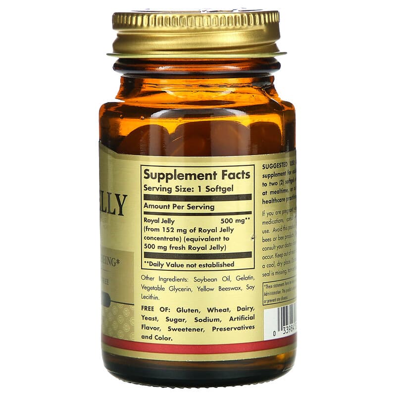 Solgar, Royal Jelly 500, 60 Softgels 33984024311