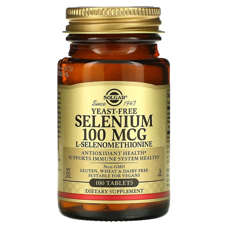 Solgar Selenium Yeast-Free 100 mcg 100 Tablets 33984025516