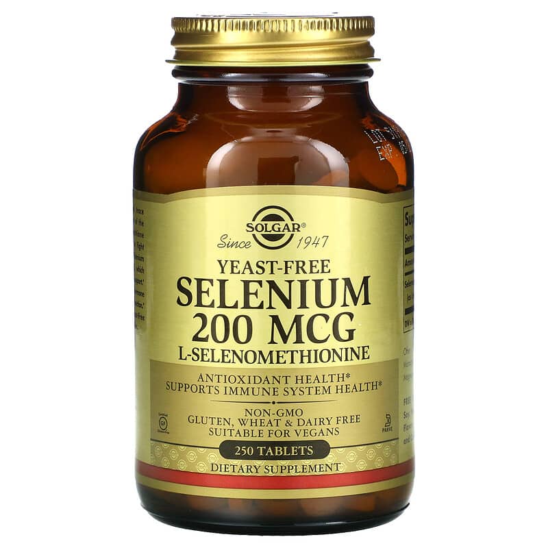Solgar Selenium Yeast-Free 200 mcg 250 Tablets 33984025585