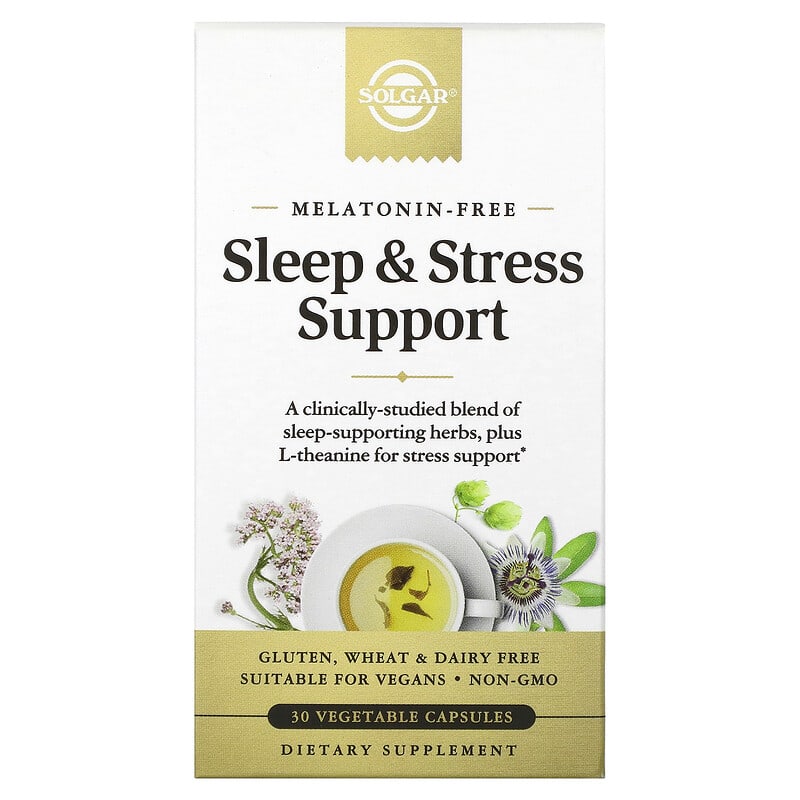 Solgar Sleep & Stress Support 30 Vegetable Capsules 33984303195