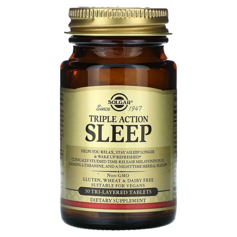Solgar, Sleep, Triple Action, 30 Tri-Layered Tablets 33984006553