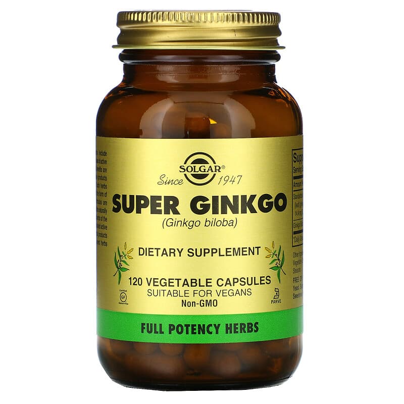 Solgar Super Ginkgo 120 Vegetable Capsules 33984039155