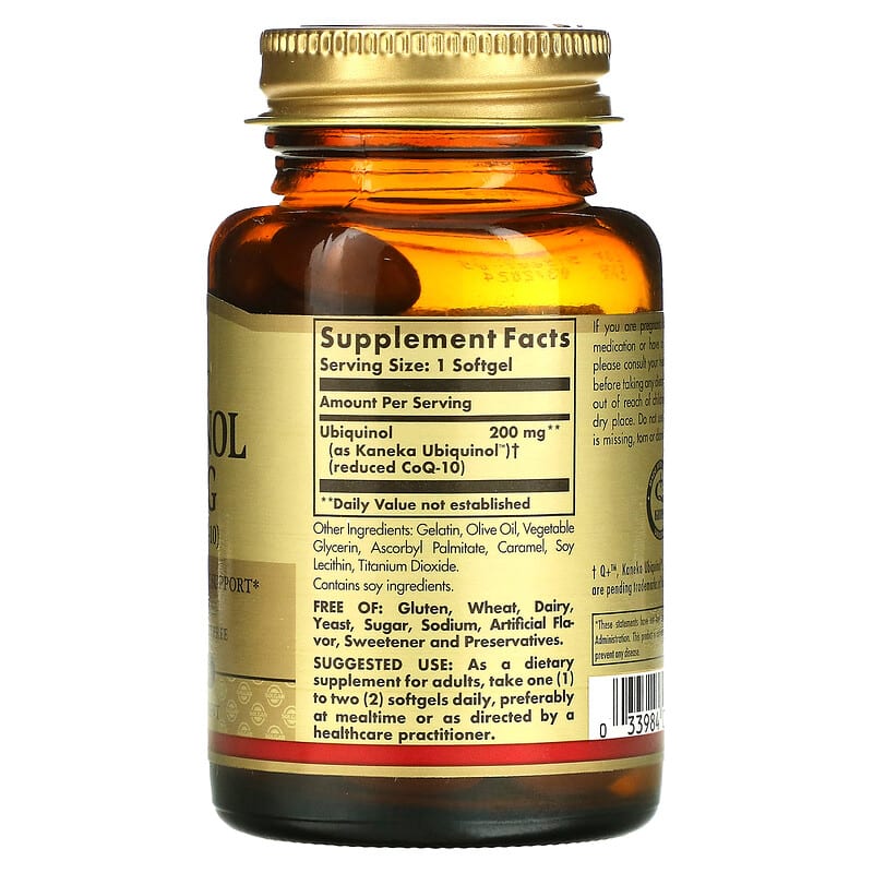 Solgar, Ubiquinol (Reduced CoQ10), 200 mg, 30 Softgels 33984026421