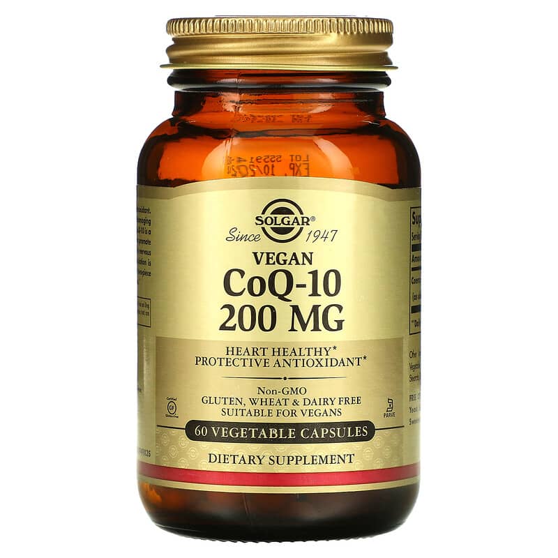 Solgar Vegan CoQ-10 200 mg 60 Vegetable Capsules 33984009493