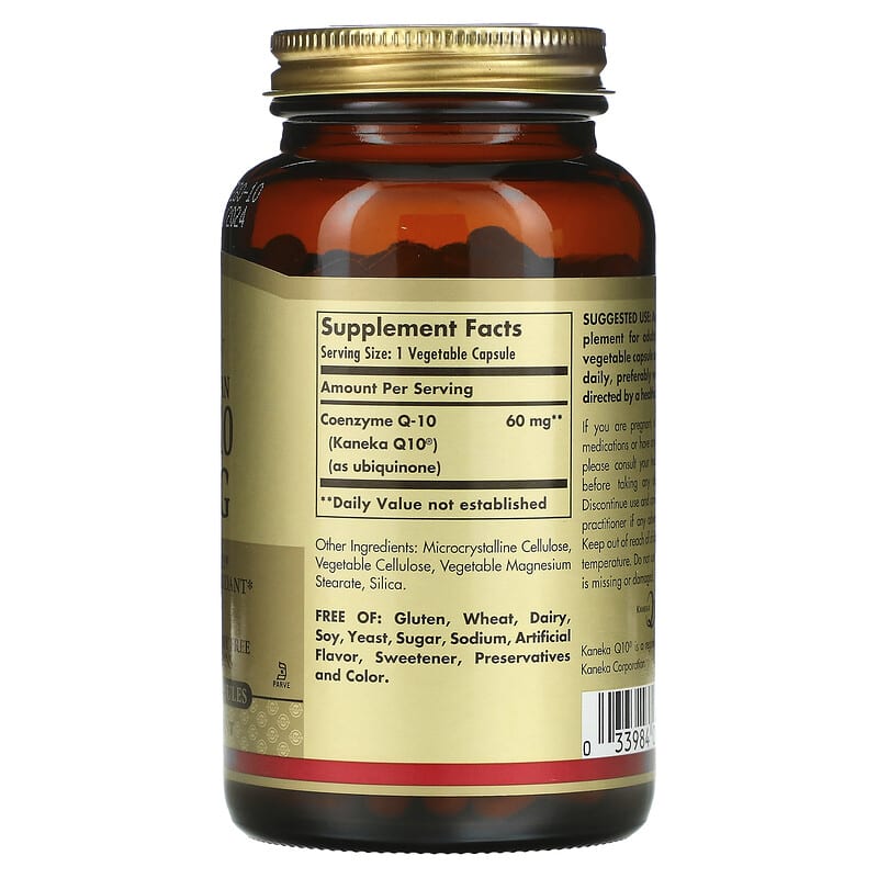 Solgar, Vegetarian CoQ-10, 60 mg, 180 Vegetable Capsules 33984009387