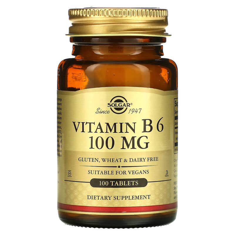 Solgar Vitamin B6 100 mg 100 Tablets 33984031203