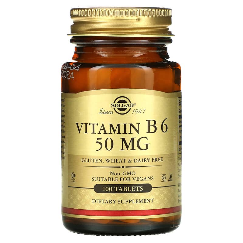 Solgar Vitamin B6 50 mg 100 Tablets 33984031005