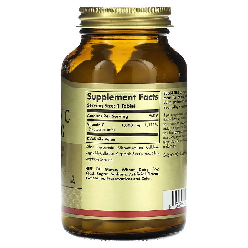 Solgar, Vitamin C, 1,000 mg, 90 Tablets 33984032750