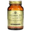 Solgar Vitamin D3 (Cholecalciferol) 55 mcg (2,200 IU) 100 Vegetable Capsules 33984033177