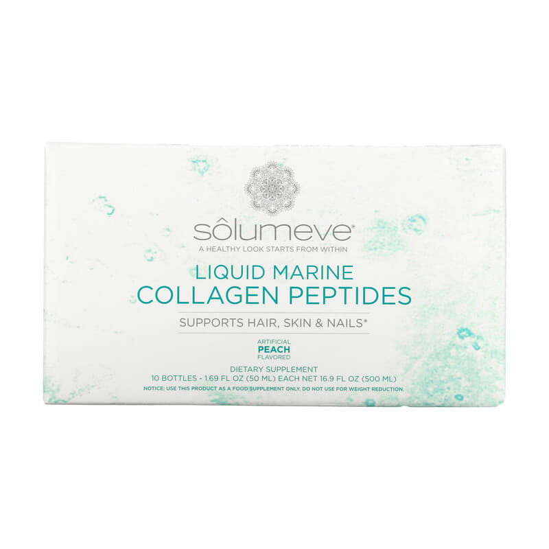 Solumeve Ageless Beauty Liquid Marine Collagen 10 Bottles 1.69 fl oz (50 ml) Each 898220017614