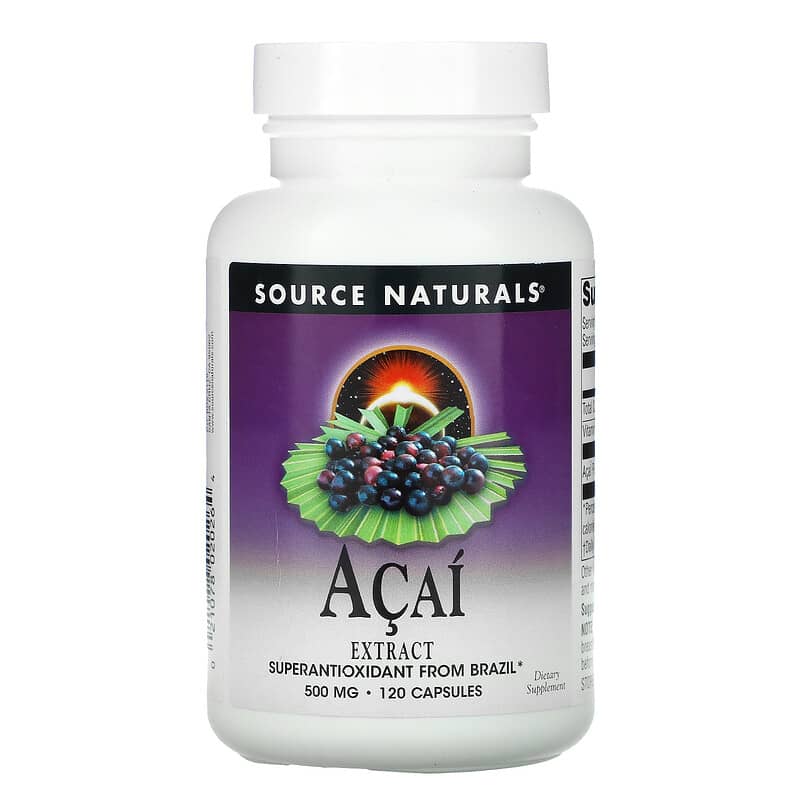 Source Naturals Acai Extract 500 mg 120 Capsules 21078020264