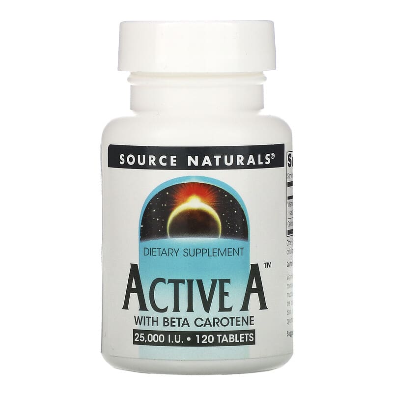 Source Naturals Active A 25,000 IU 120 Tablets 21078008255