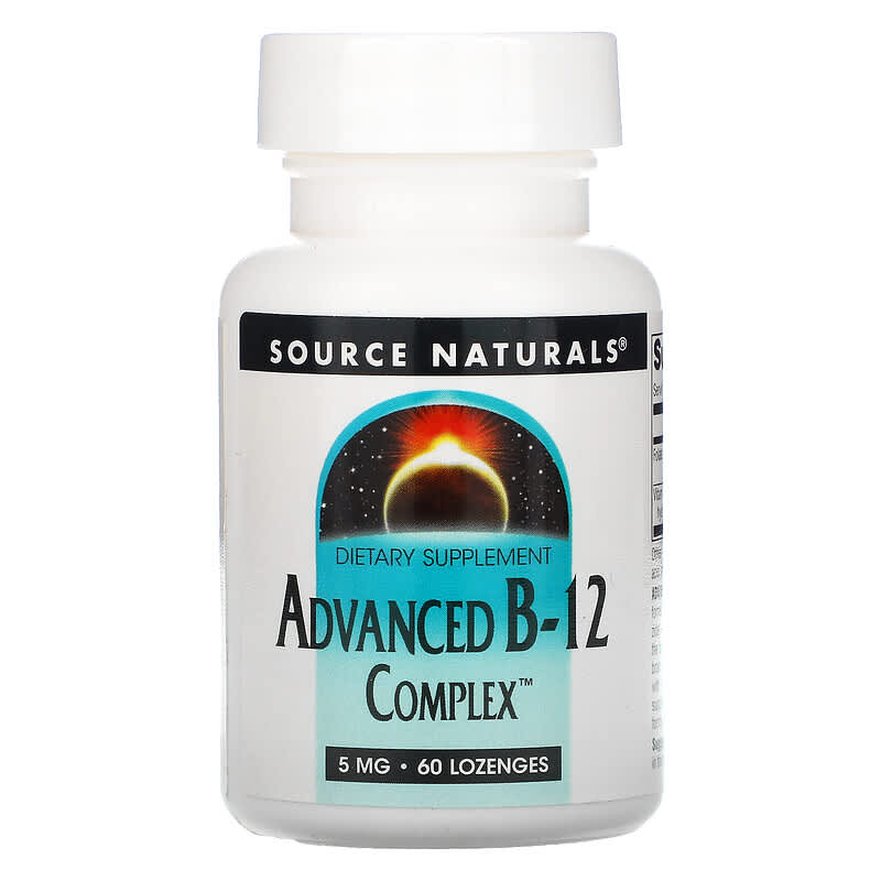 Source Naturals Advanced B-12 Complex 5 mg 60 Lozenges 21078014812