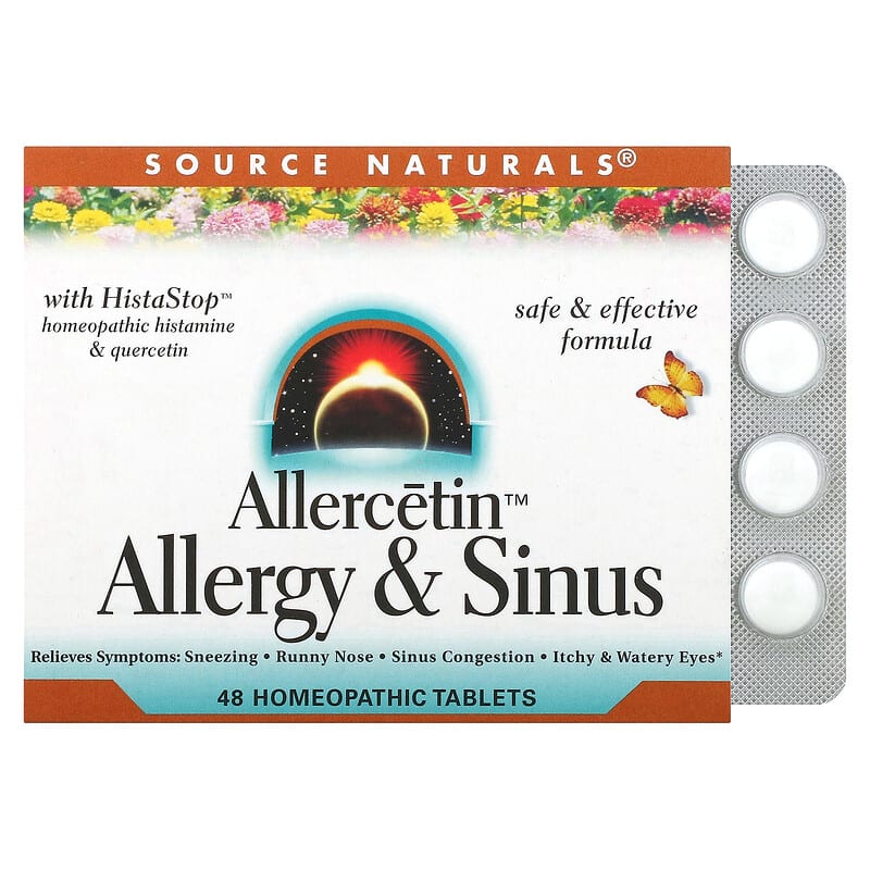Source Naturals Allercetin Allergy & Sinus 48 Homeopathic Tablets 21078011965