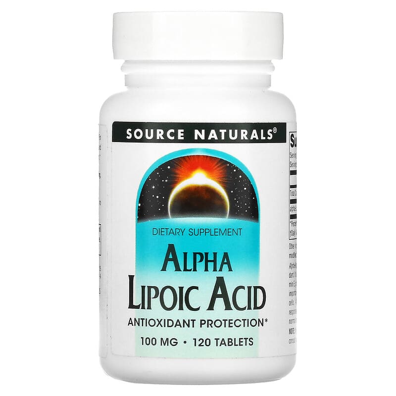 Source Naturals Alpha Lipoic Acid 100 mg 120 Tablets 21078001553