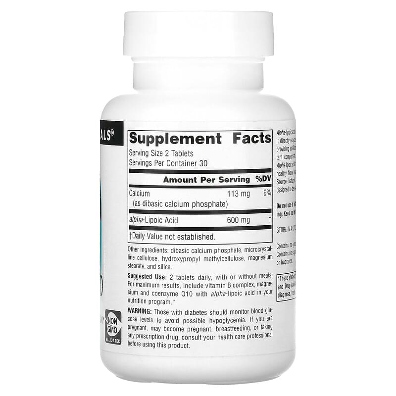 Source Naturals, Alpha Lipoic Acid, Timed Release, 300 mg, 60 Tablets 21078014324