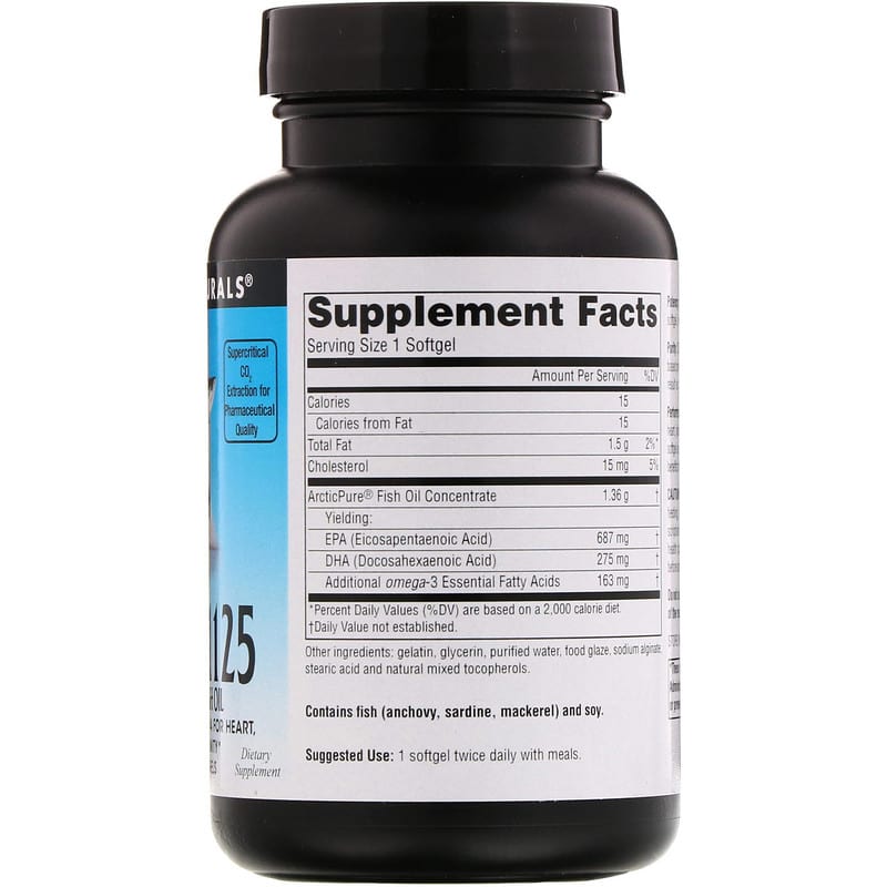 Source Naturals, Arctic Pure, Omega-3 1125 Enteric Coated Fish Oil, 1,125 mg, 60 Softgels 21078024880