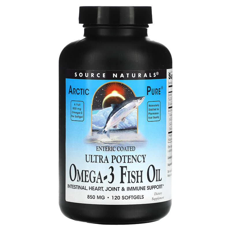 Source Naturals Arctic Pure Ultra Potency Omega-3 Fish Oil 850 mg 120 Softgels 21078020172