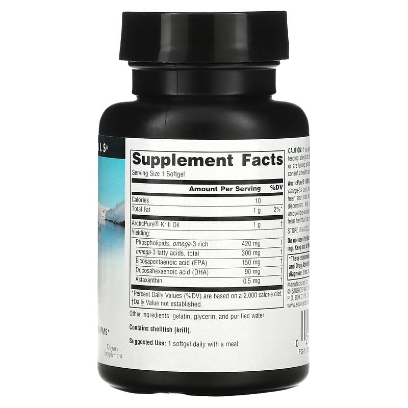 Source Naturals, ArcticPure, Krill Oil, 1,000 mg, 30 Softgels 21078025573