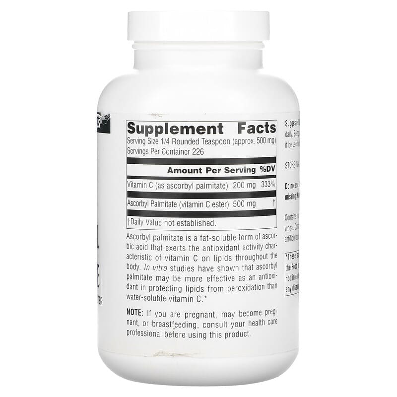 Source Naturals, Ascorbyl Palmitate, 4 oz (113.4 g) 21078014676
